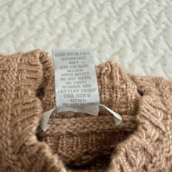 Design History Art Deco Chunky Knit Sz L Beige Cottage Boho Cozy Coastal Neutral - Picture 6 of 9